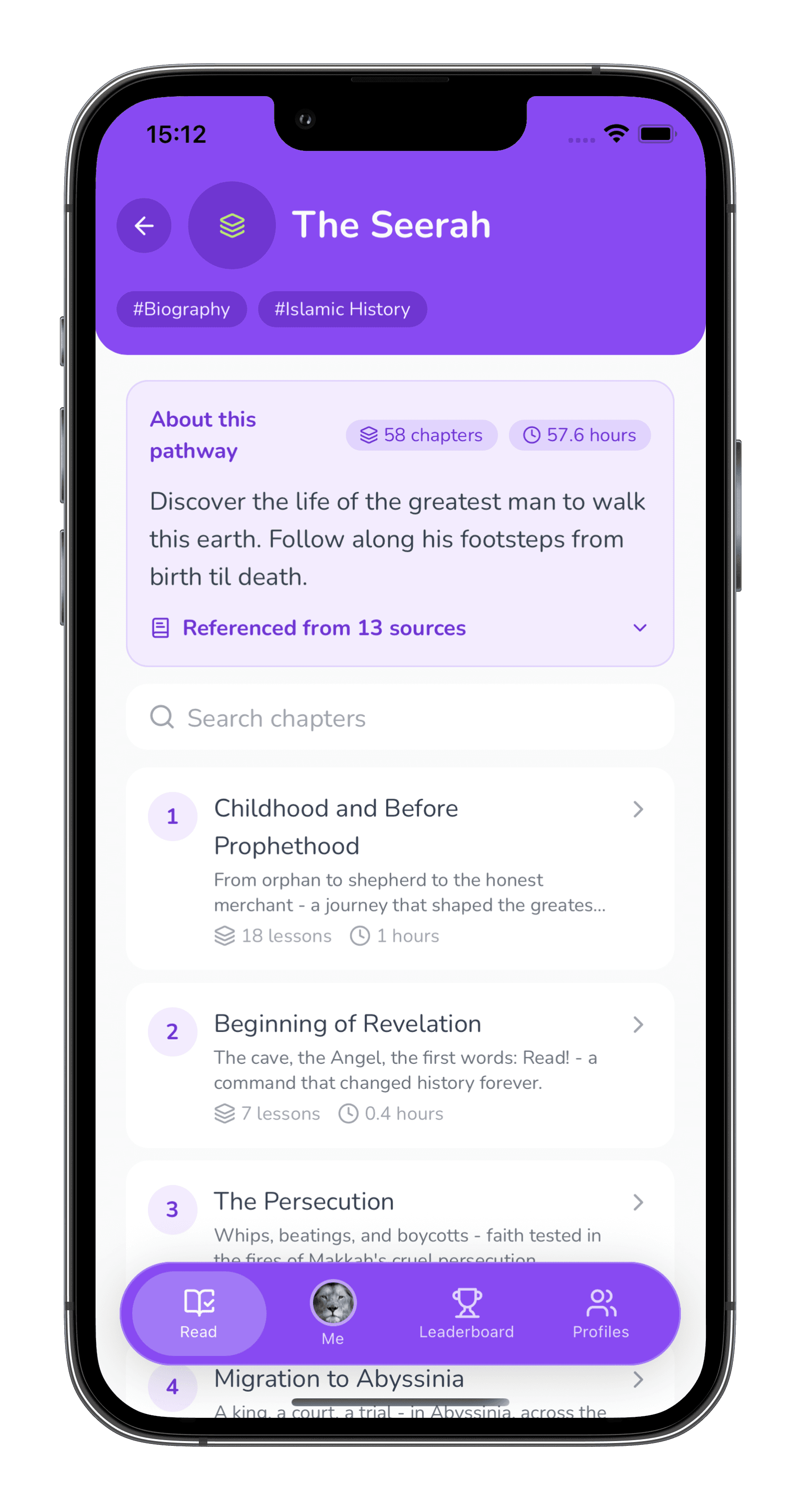 The Bookworm app showing a child's reading dashboard
